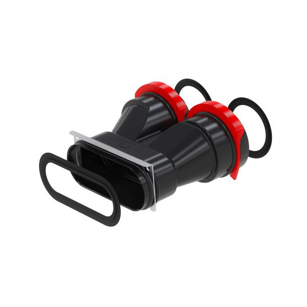 Zehnder Heizungszubehör ComfoFit Übergang 2xDN75 flat51 Polymer grau Dichtringe 990322150