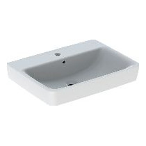 Geberit Renova Plan Waschtisch 65x48cm Hahnloch mittig Überlauf weiss 501640001