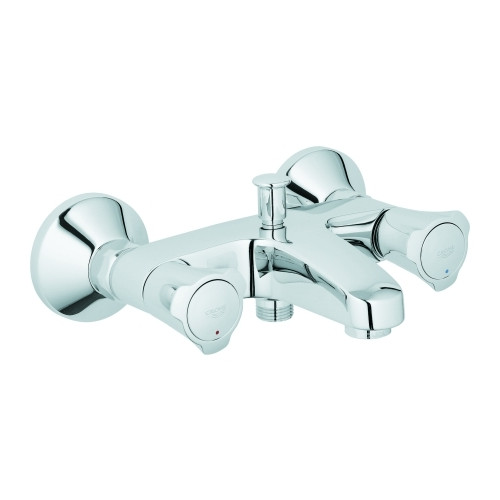 Grohe Wannenbatterie Costa DN 15 Zweigriffmischer Wandmontage Chrom Messing Umsteller 25450001