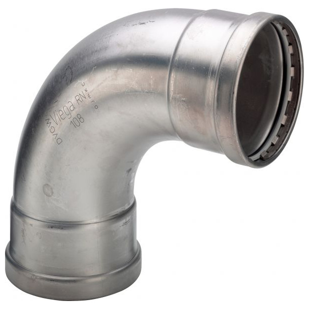 Viega Bogen 90 Grad Sanpress Inox 2316XLLF SC-Contur LABS-frei Edelstahl 88,9mm EPDM HAN 664725