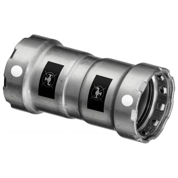 Viega Muffe Pressfitting Megapress S 4315 1 Zoll Stahl Zn-Ni SC-Contur FKM 767648