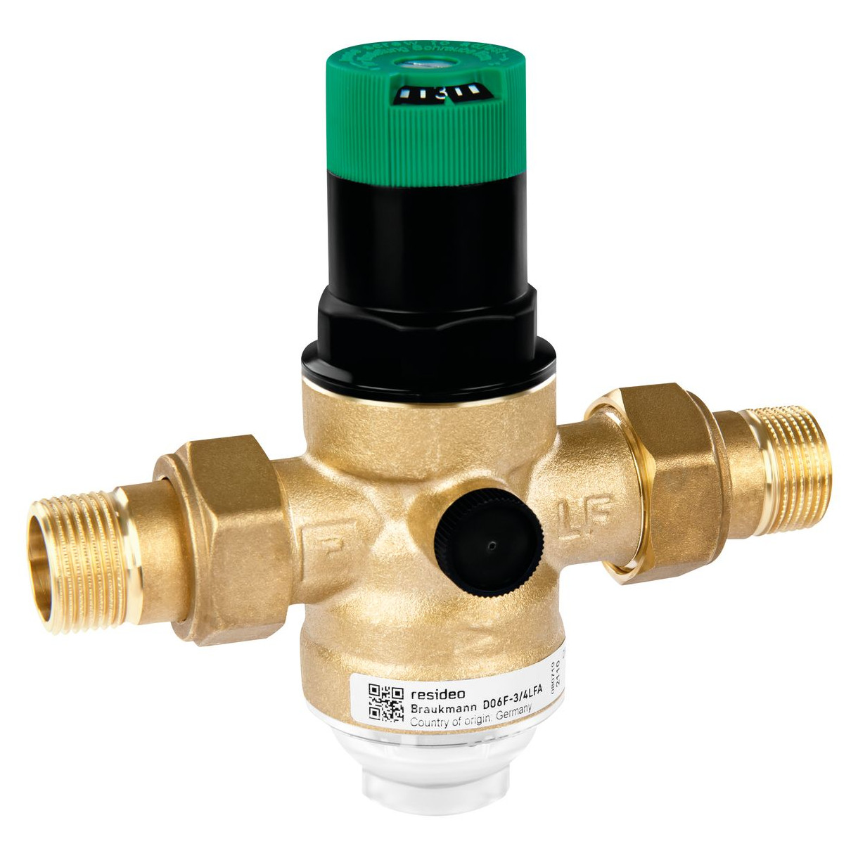 Honeywell Druckminderer D06F-LF R 1 Messing bleifrei Einstellanzeige D06F-1LFA