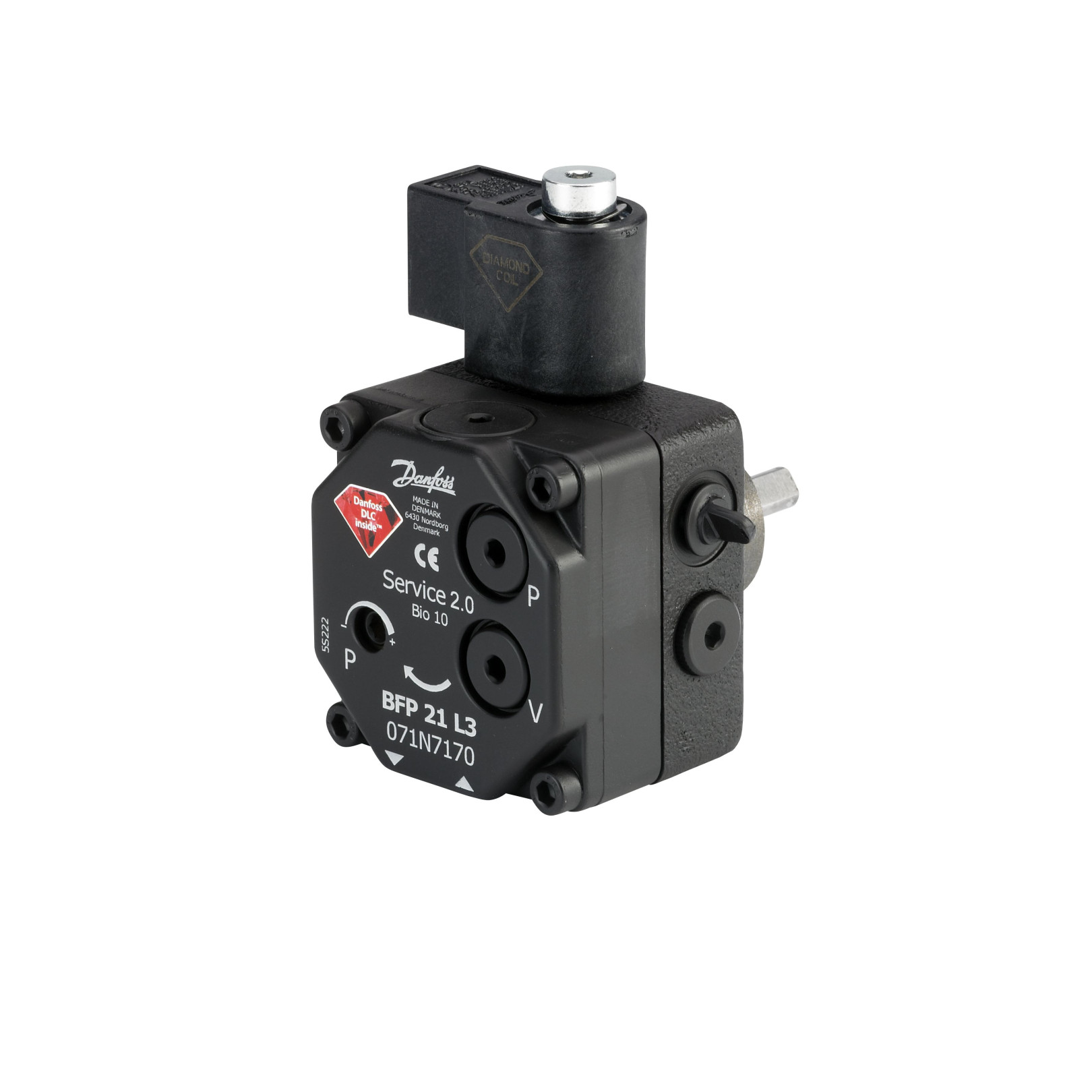 Danfoss Ölbrennerpumpe BFP 21R3 1-stufig Magnetventil 24 l/h rechtsdrehend 071N7171