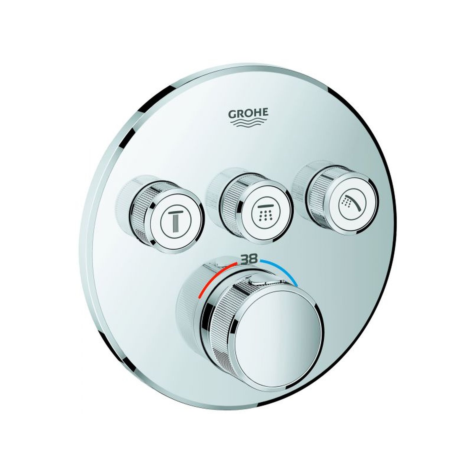 GROHE Thermostat Grohtherm SmartControl 3 Absperrventile rund TurboStat SmartControl chrom 29121000 GROHE Thermostat Grohtherm SmartControl 3 Absperrventile rund TurboStat SmartControl chrom 29121000
