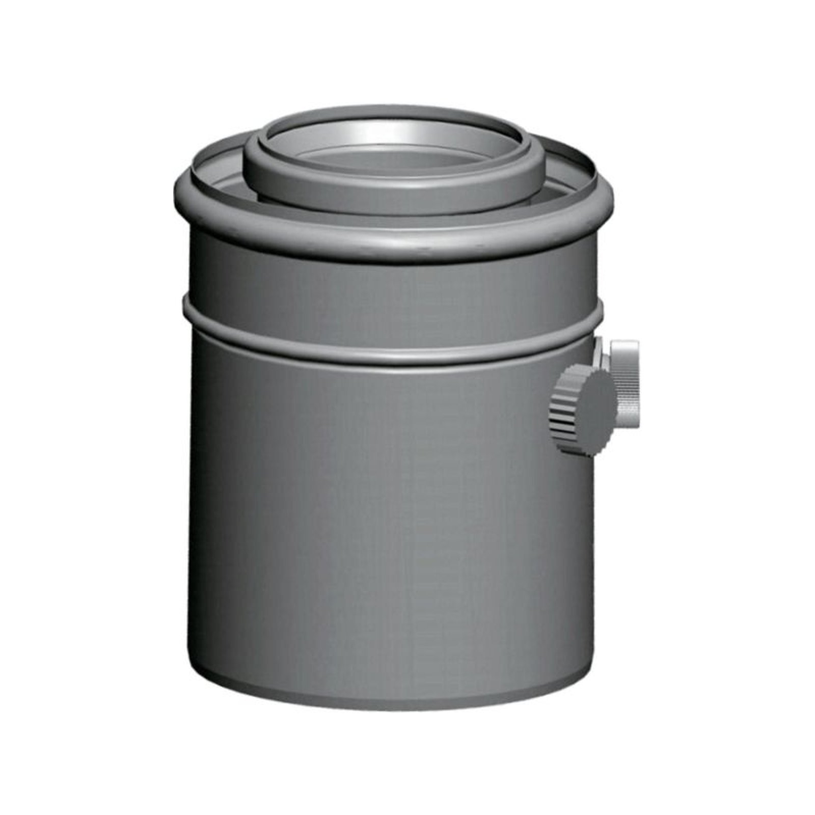 Wolf Anschluss-Adapter DN80/125 Messstutzen 152mm weiß steckbar 2651488