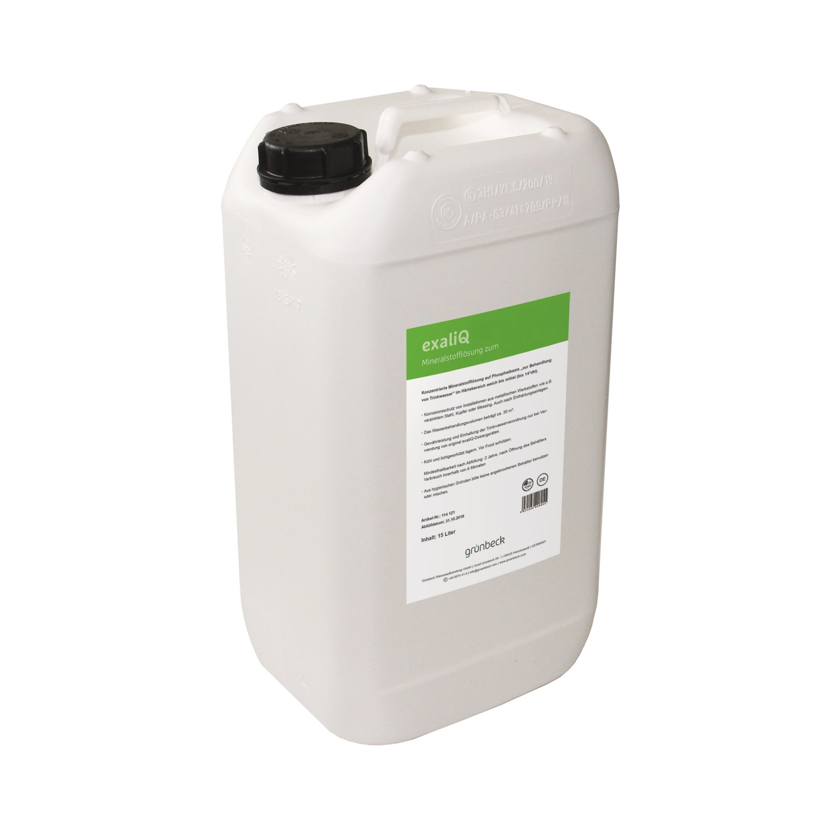 Grünbeck Mineralstofflösung exaliQ control 15 Liter Zinksanierung 114071
