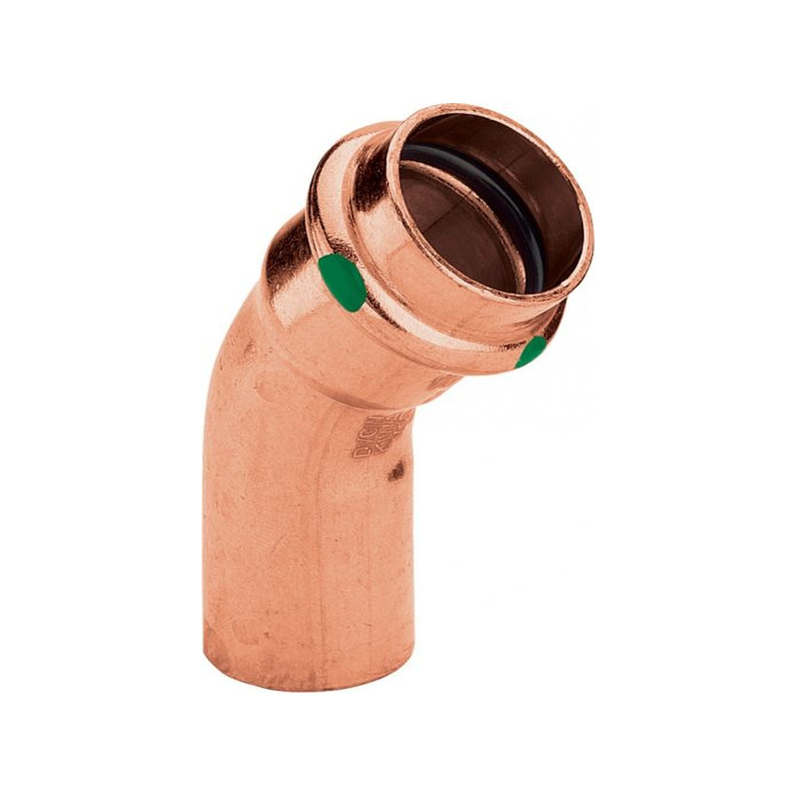 Viega Pressfitting Kupfer Bogen 45 Grad Profipress 2426.1 22 mm V-Kontur SC-Contur EPDM 292515
