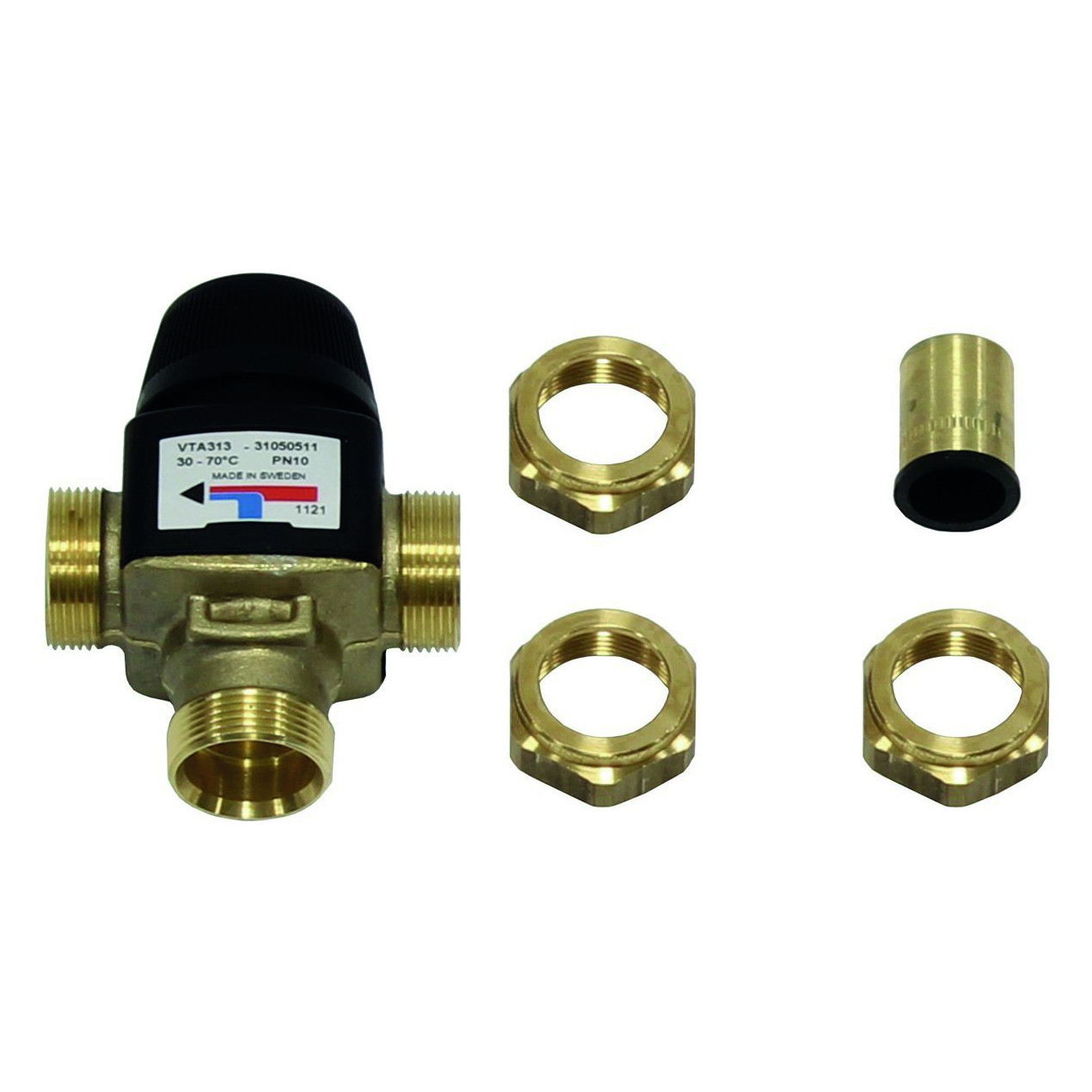 Vaillant Warmwasser-Thermostatmischer 3/4 Klemmringverschraubung 22 mm einstellbar 30-70 Grad Celsius 302040