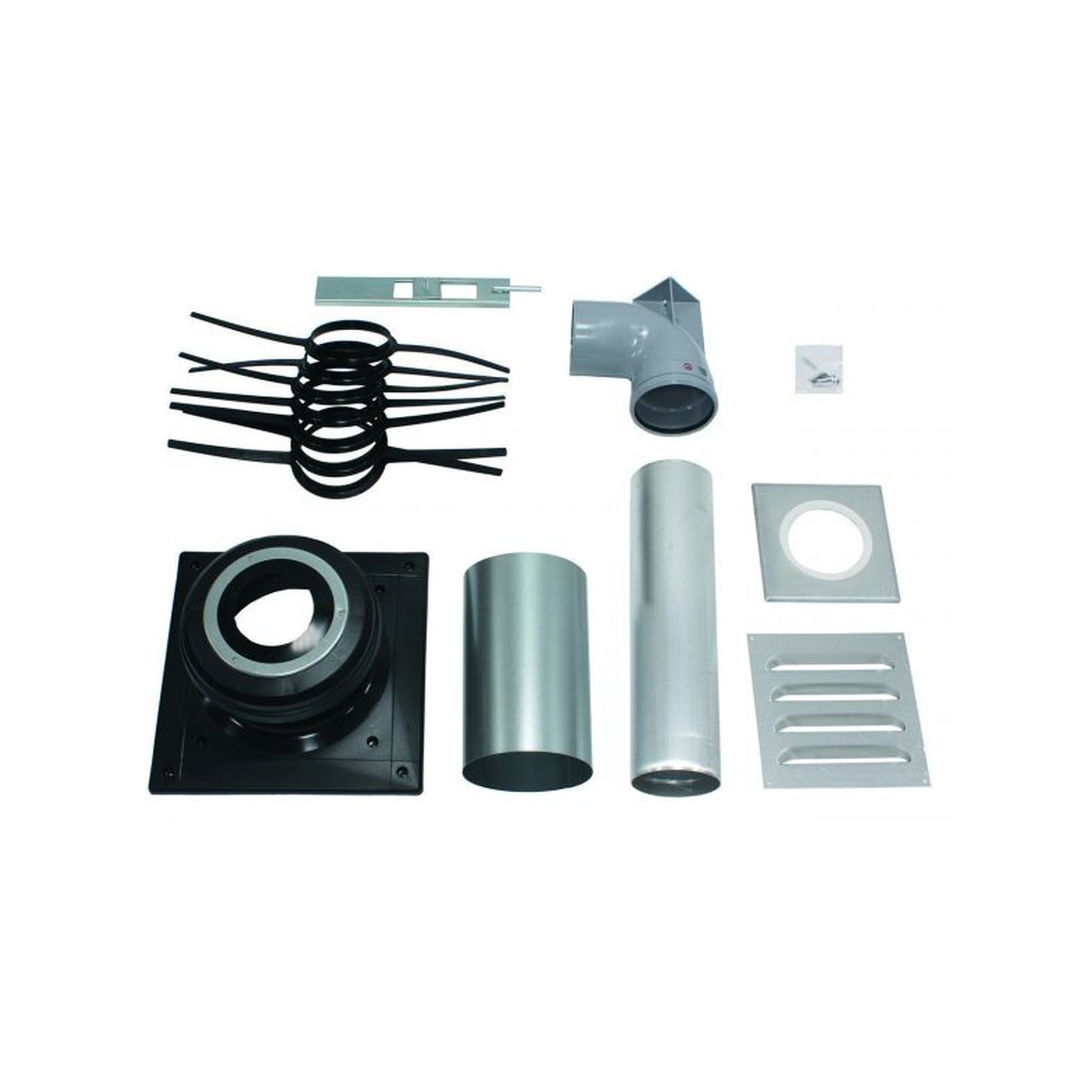 Vaillant Anschluss-Set Schachteinbau 130 PP Basis-Set Abgasrohr Lüftungsgitter 0020042762