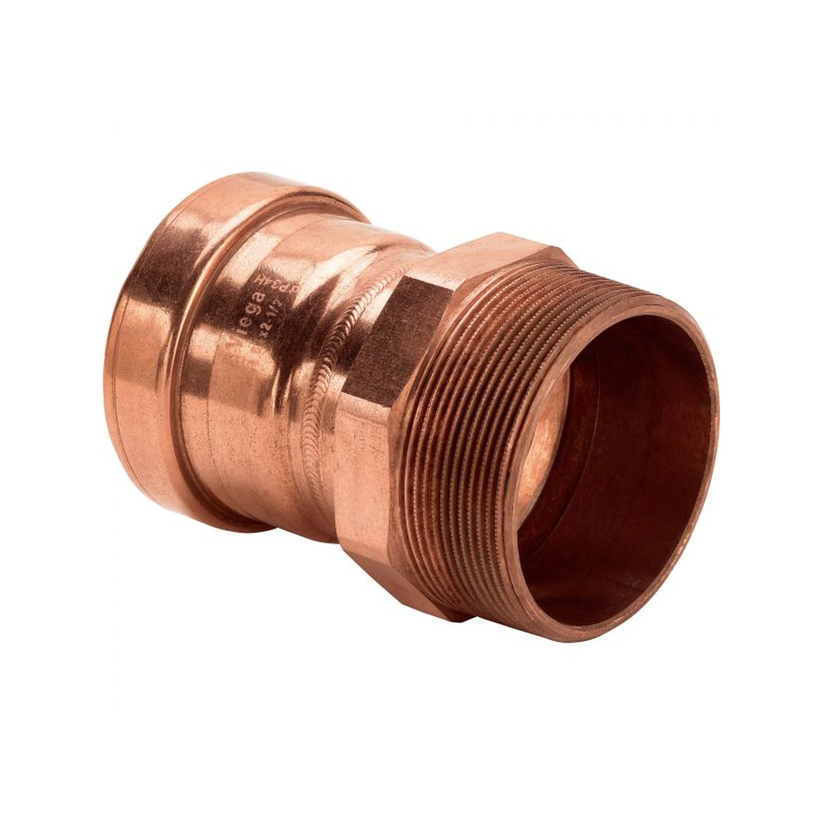 Uebergangsstueck VIEGA 2411XL 64,0x21/2 577674,a.Kupfer,m.Mehrk. u.AG, f.Wasser