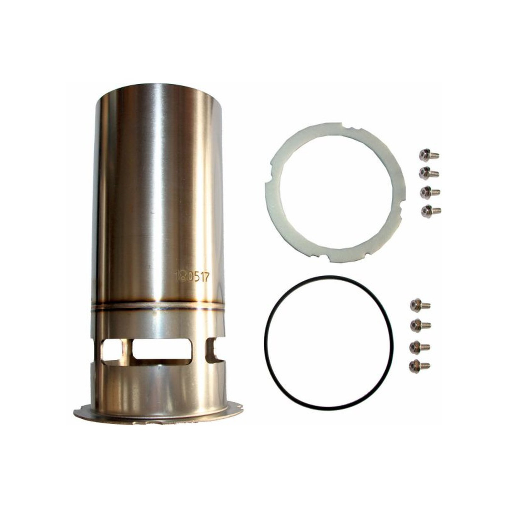 WOLF Flammrohr Edelstahl Set COB-15 Heizkessel Ersatzteil Adapterrohr O-Ring Dichtung 8905660