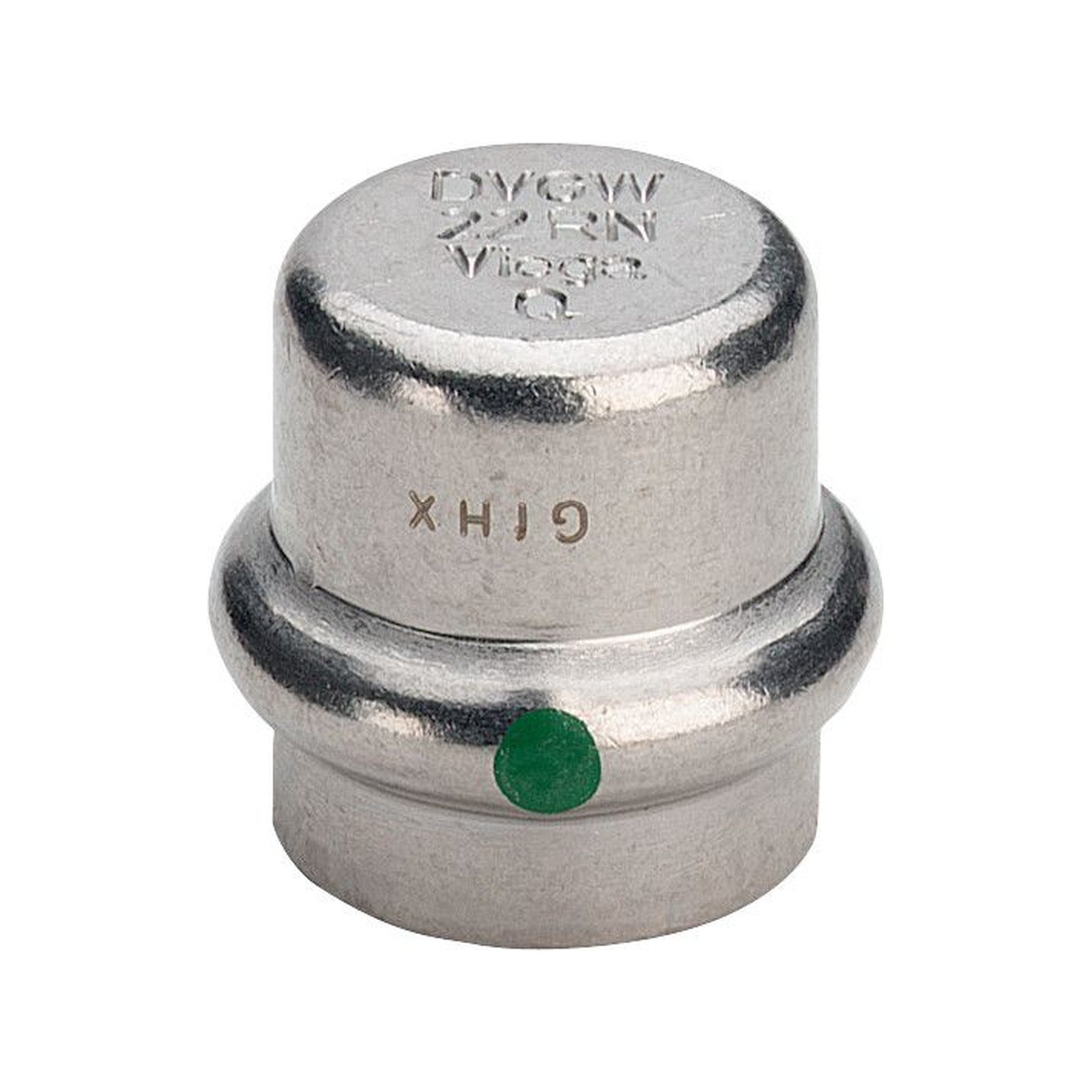 Viega Verschlusskappe Sanpress Inox 28mm Stahl nichtrostend SC-Contur EPDM Dichtelement 452889