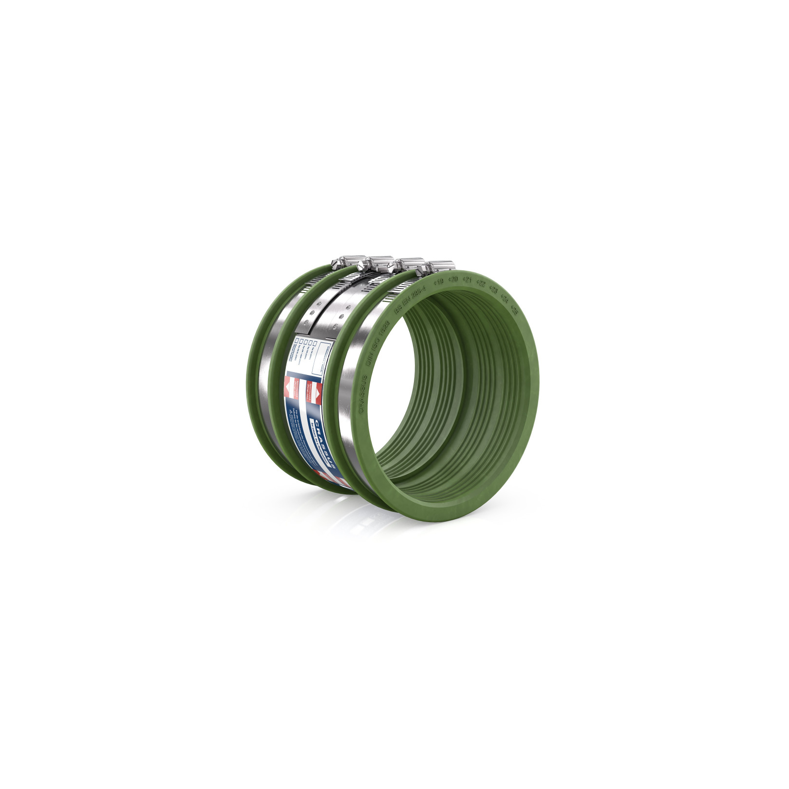 Crassus Schlauchadapter Typ 2B CSC 137 F 120-137mm bis 2.5 bar FKM V2A CRA14039FKM