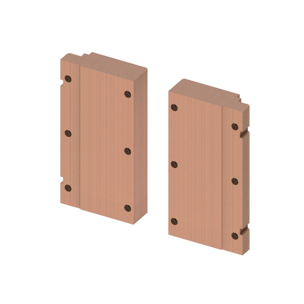 TECE Holzplattenset TECEprofil Stützklappgriff WC-Gerontomodul wasserfest Baufurnierholz Befestigungsmaterial 9042008
