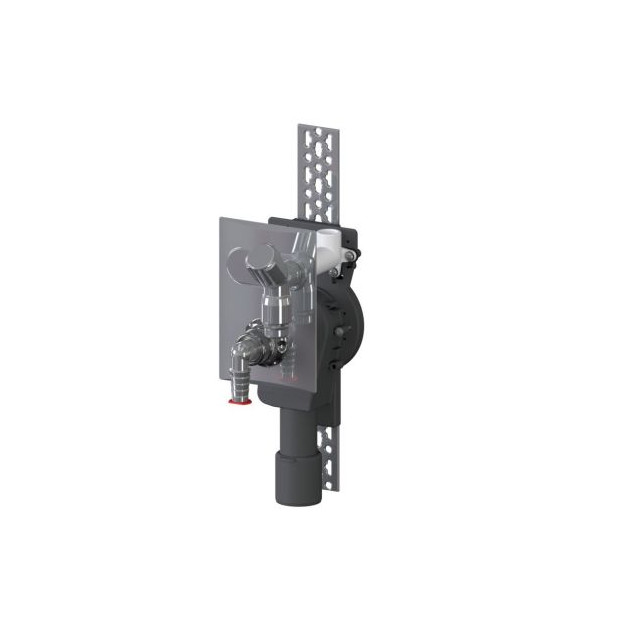 Dallmer Unterputz-Siphon 406 DN 40 50 senkrechter Einbau strömungsgünstiges Gehäuse 130648