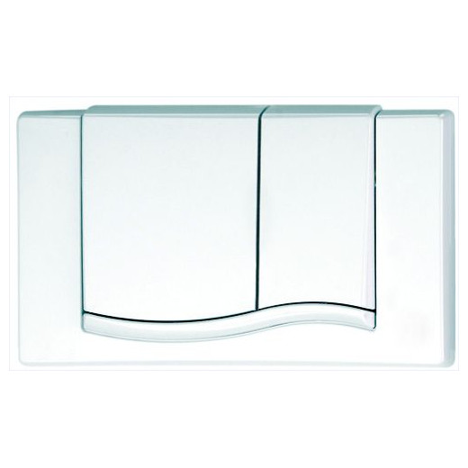 MEPA Betatigungsplatte MEPAWAVE 420501 Kunststoff 2-Mengen-Technik weiss 420501