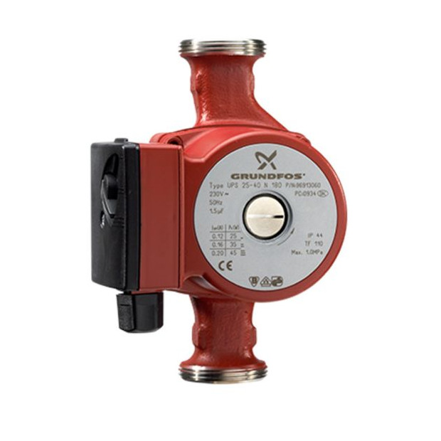 GRUNDFOS Heizungspumpe UPS 25-60 N 180mm Edelstahl G1-1-2 1x230V 96913085