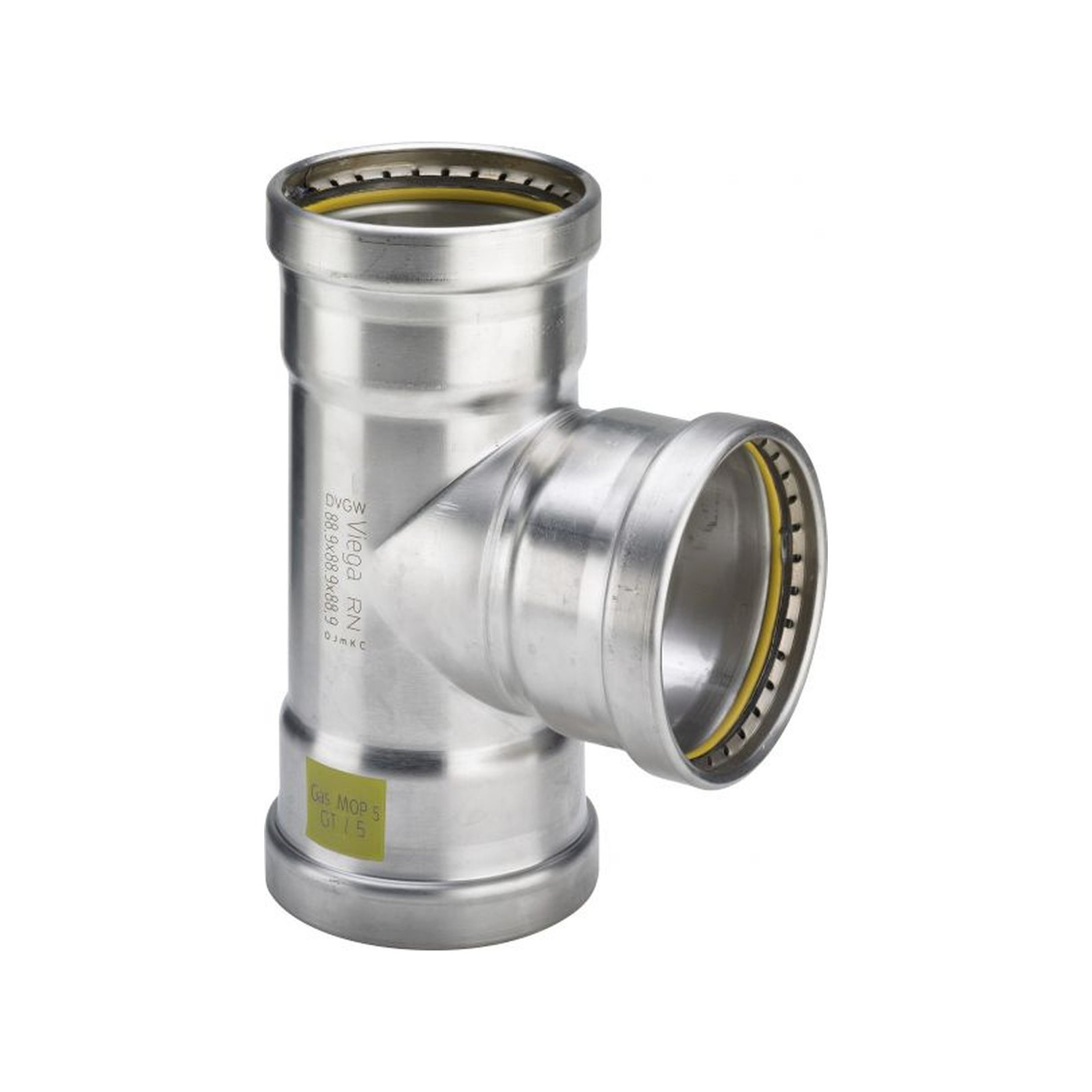 Viega Sanpress Inox G XL-T-Stueck 0218XL Edelstahl-Rostfrei 88,9mm SC-Contur 578220