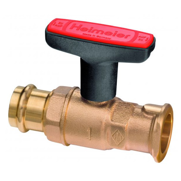 IMI HYDRONIC Pumpenkugelhahn Globo P-S 28x1-Zoll Pressanschluss Schwerkraftbremse 0632-28.000