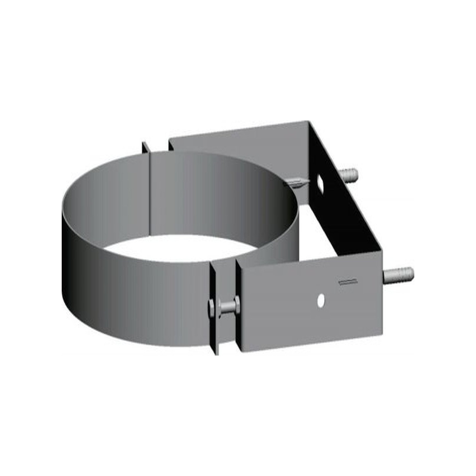 WOLF Wandhalterung DN125 Edelstahl verstellbar Fassadensystem 2651662