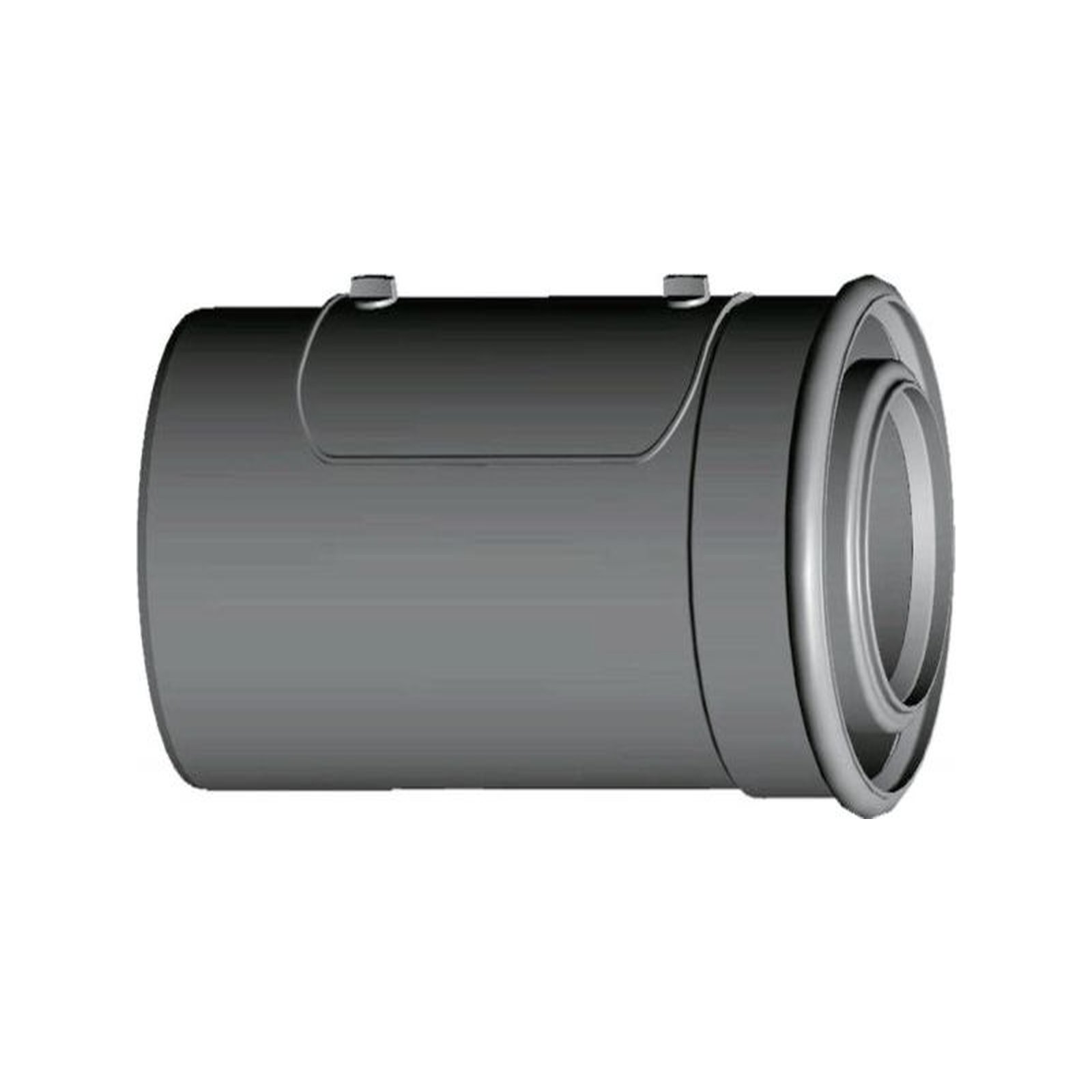 Wolf Revisionsrohr konzentrisch DN80/125 250mm Schnellverschluss steckbar weiß 2651470