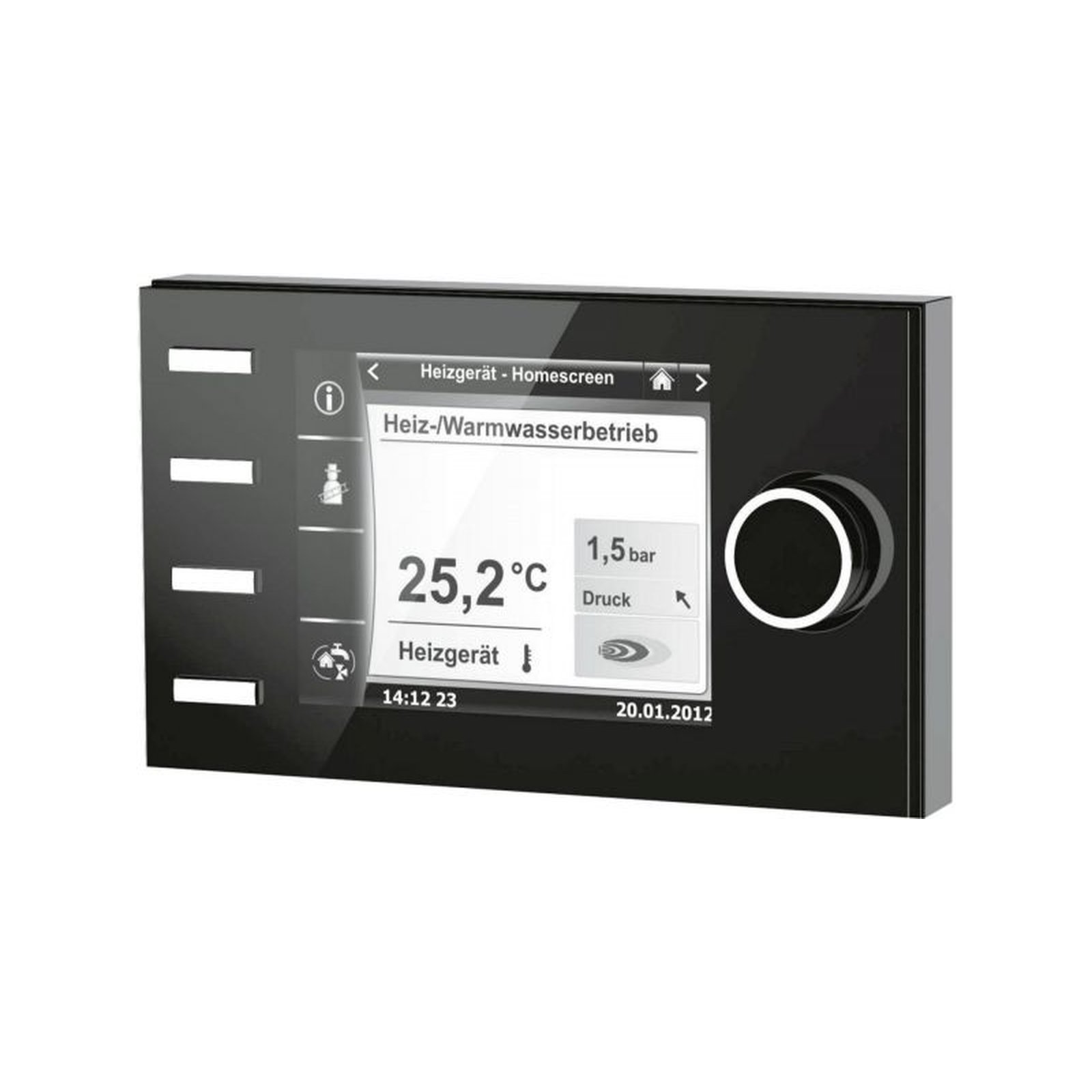 Wolf Bedienmodul BM-2 schwarz ohne Außentemperaturfühler Heizungssteuerung WRS-2 3.5 Zoll Farbdisplay 2745306