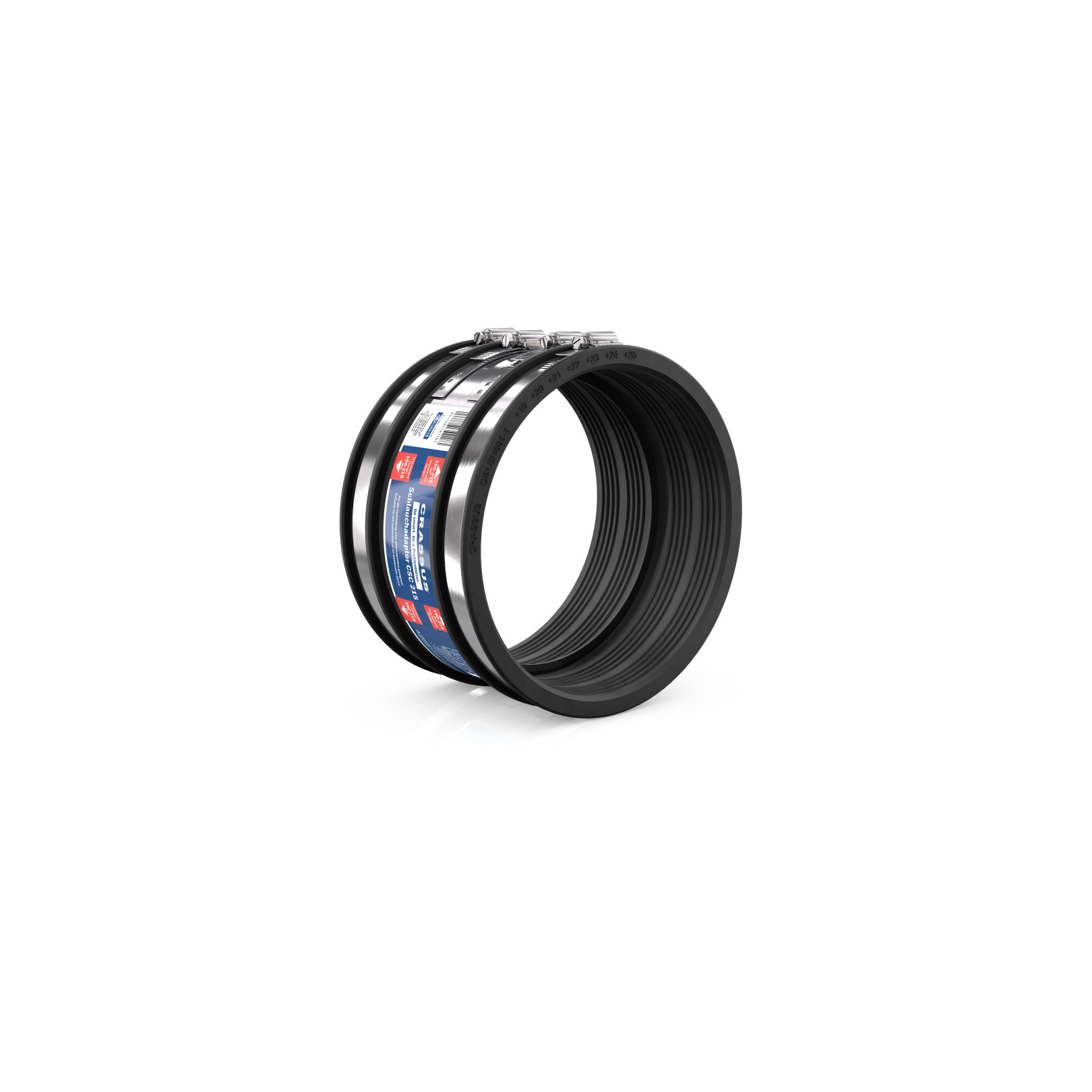 Crassus Schlauchadapter Typ 2B CSC 215 190-215mm EPDM V2A bis 2,5 bar CRA16218