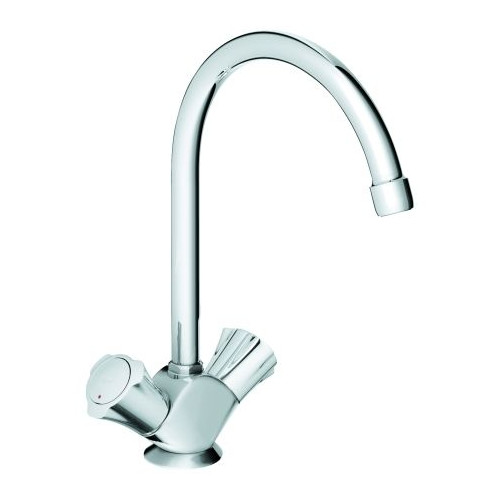 Grohe Spültischarmatur Costa Zweigriffmischer chrom 360 Grad Schwenkauslauf 13 l/min 31831001