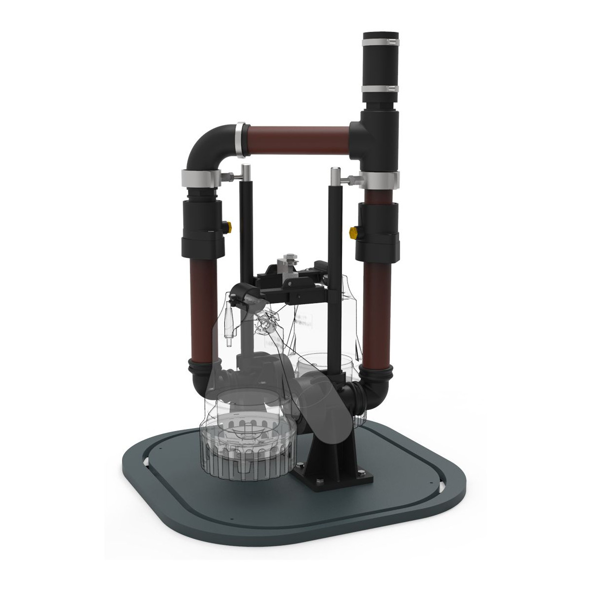 Jung Pumpen Gleitrohrsystem Easyfix 32 Duo Doppelanlage Steuerung Grundplatte JP50307
