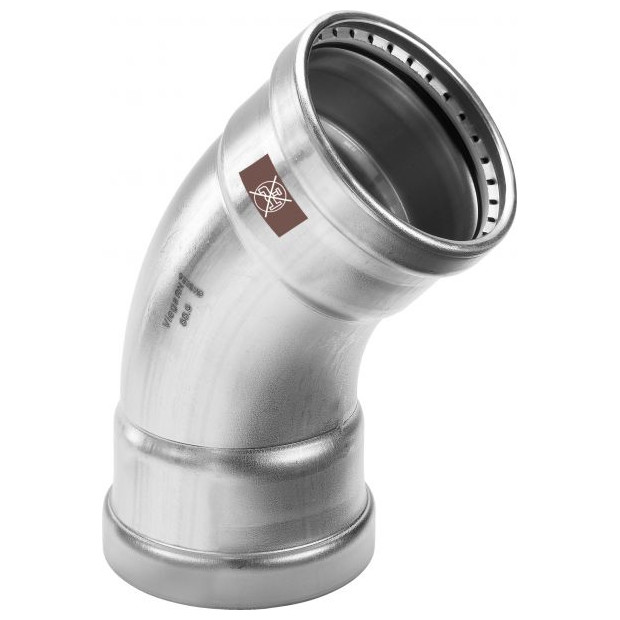 Viega Temponox XL 1726XL Bogen 45 Grad 76,1mm Stahl nichtrostend 809928