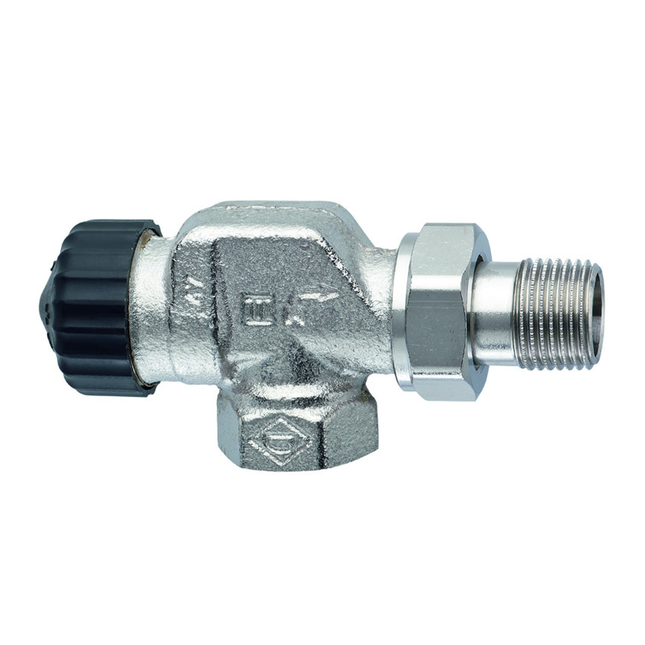 IMI Heimeier Thermostatventilunterteil Standard 3-8 Zoll Axialform Rotguss vernickelt 2225-01.000