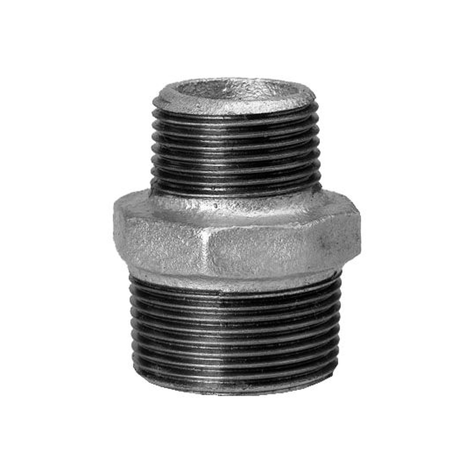 Schmidt Hermann Temperguss-Doppelnippel Nr.245 11/4 x 3/4 Zoll verzinkt 13245020