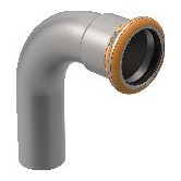 Geberit Pressfitting Mapress Therm Bogen 90Grad Edelstahl 76,1mm Einschubende CIIR Dichtung 43309