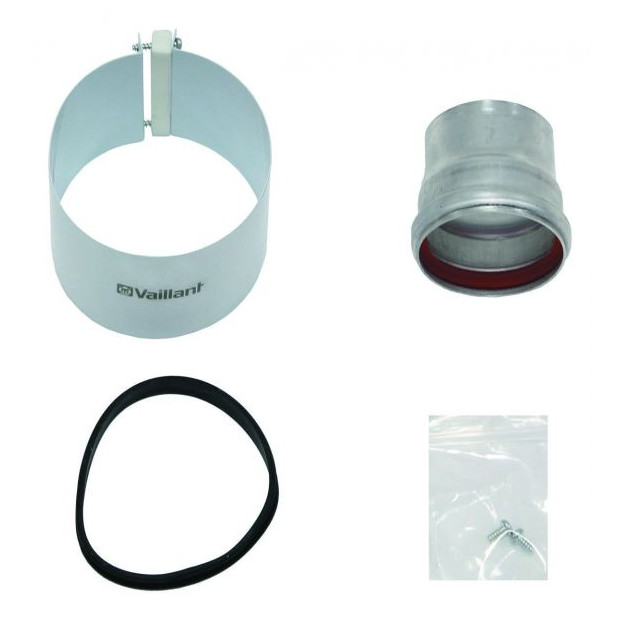 Vaillant Abgassystem ÜbergangsStück turboTEC 60-100 mm auf 63-96 mm Aluminium 303844
