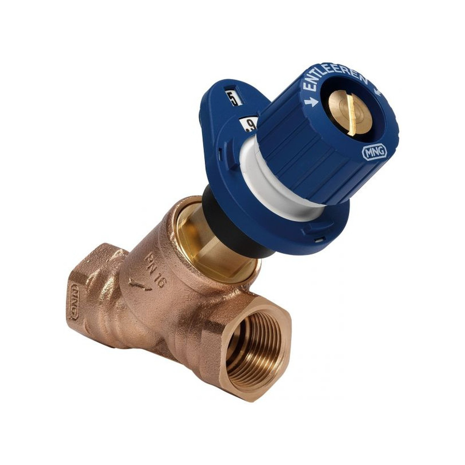 Honeywell Strangregulierventil Kombi-3-Plus V5010Y0032 DN32 1 1/4 IG blau Rotguss Kvs 13