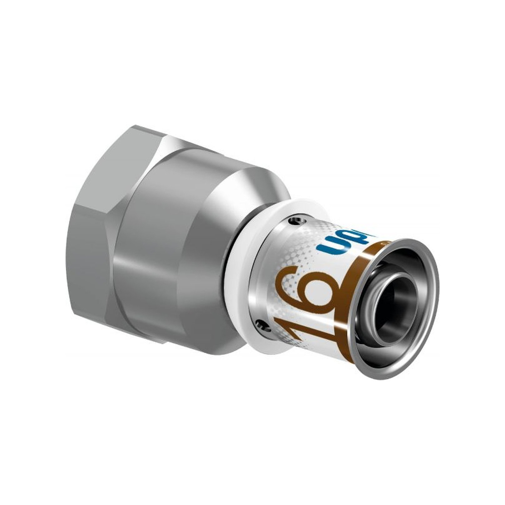 Uponor S-Press PLUS Übergangsmuffe 16 mm DN15 1/2 IG Pressfitting Edelstahlpresshülse 1070515