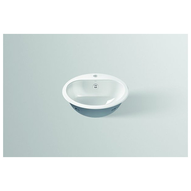 Alape Einbaubecken EW 3 Rund 475mm weiss Hahnlochbohrung Überlauf 2005000000