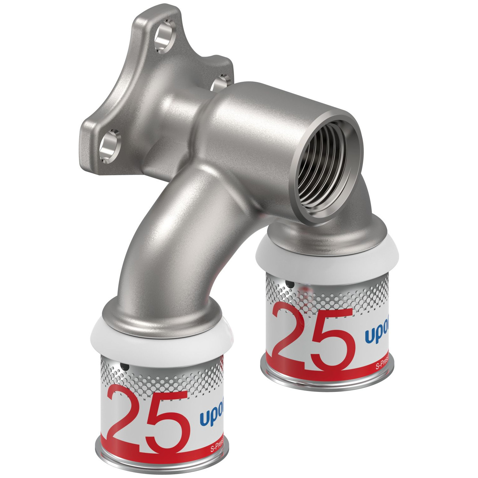 Uponor S-Press PLUS U-Wandscheibe 25 mm DN15 IG U-Stück Edelstahlpresshülse unverpresst undicht 1070633