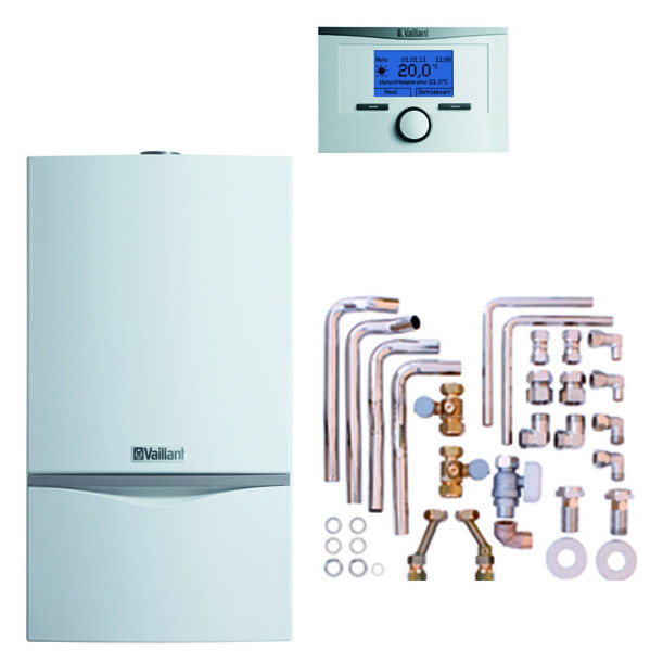 Vaillant atmoTEC exclusive VC 104/4-7A E Gas-Wandheizgerät Paket calorMATIC 350 Zubehör 0010042529