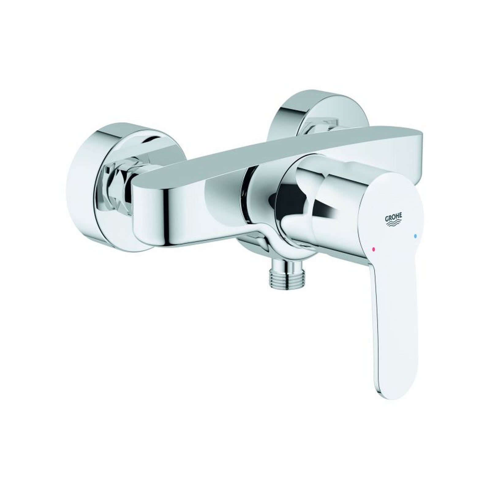 Grohe Brausebatterie Eurostyle C Einhebel Wandmontage SilkMove Chrom Rückflussverhinderer 33590002