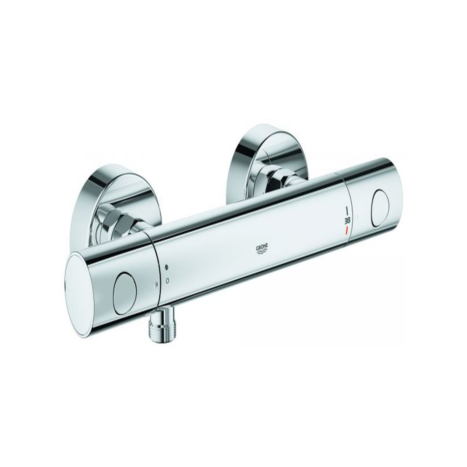 GROHE Brausethermostat Grohtherm 800 C Thermostatarmatur Wandmontage Chrom 1/2 Zoll TurboStat SafeStop 34765000
