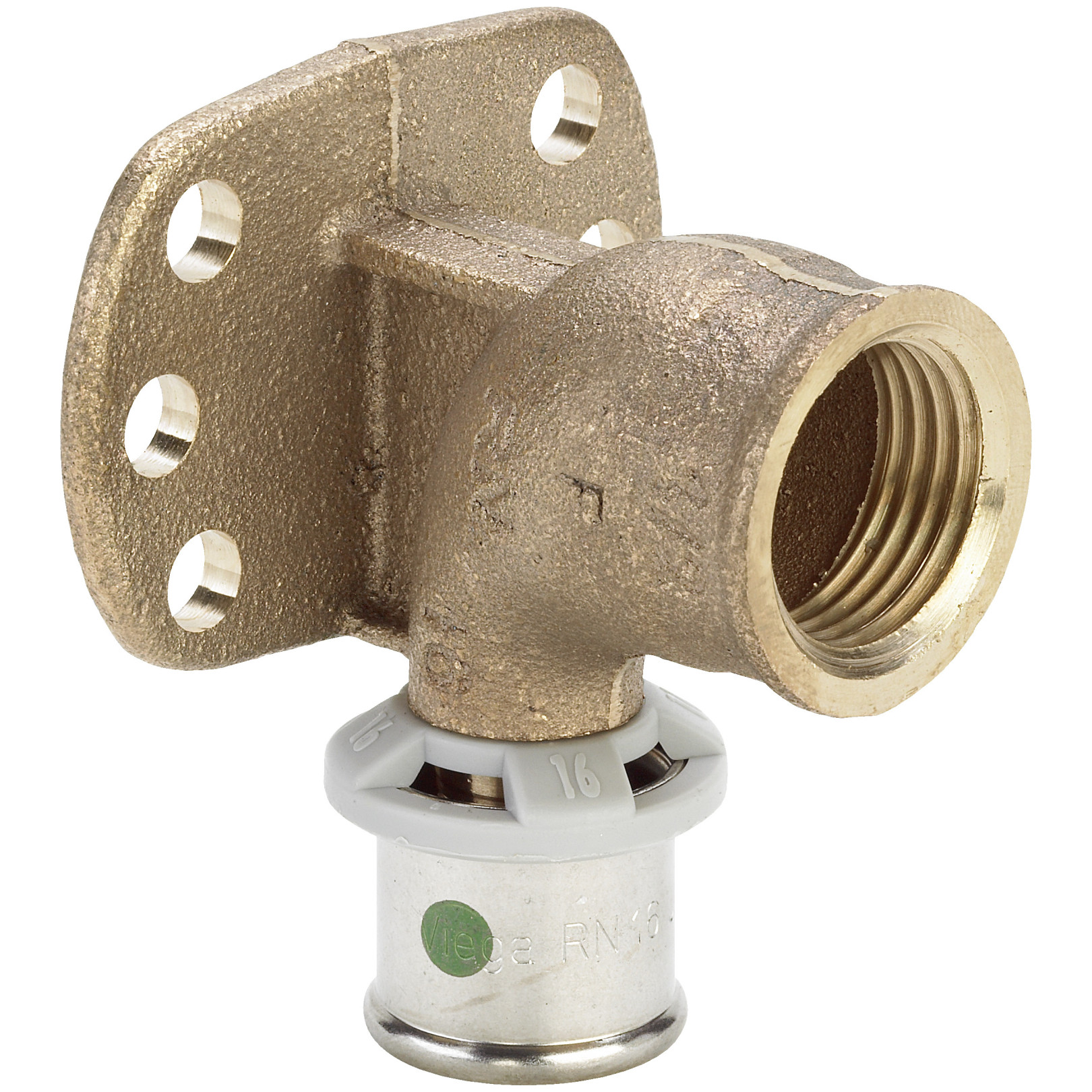 Viega Pressfitting Sanfix P 2125.5 Wandscheibe 20mm x 3/4 Zoll Rotguss SC-Contur 303204