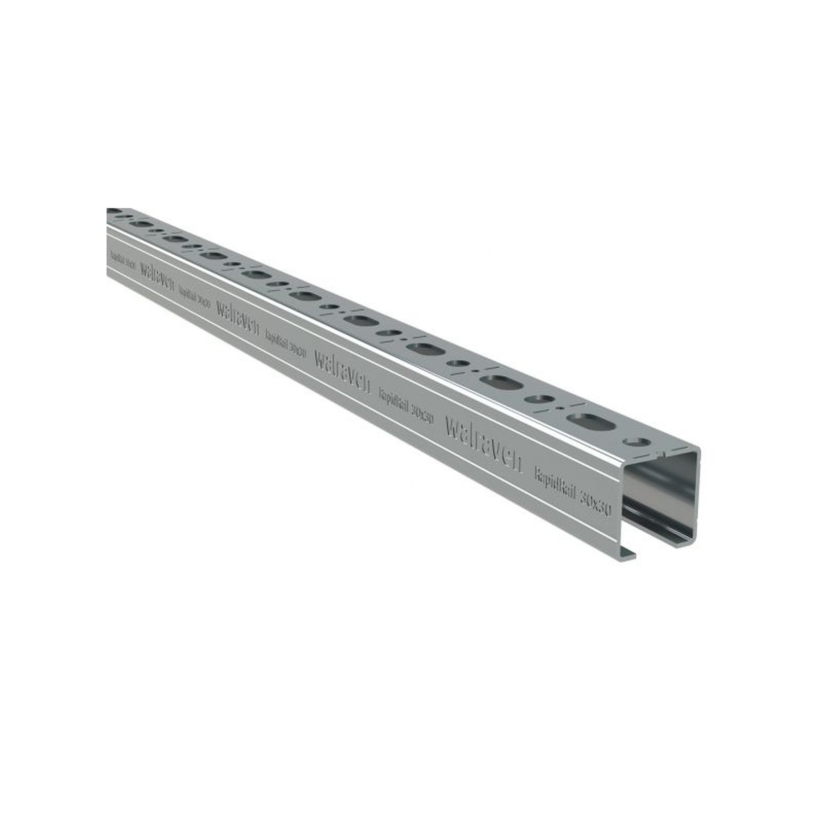 Walraven Montageschiene RapidRail 30x30 C-Profil Stahl sendzimirverzinkt Schnittmarkierungen 650530302