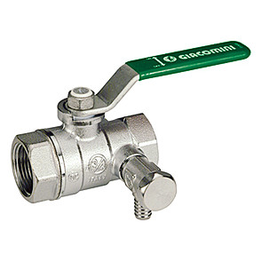 Giacomini Kugelhahn Entleerung R250SX145 1-Zoll Innengewinde Messing vernickelt DVGW geprüft R250WS