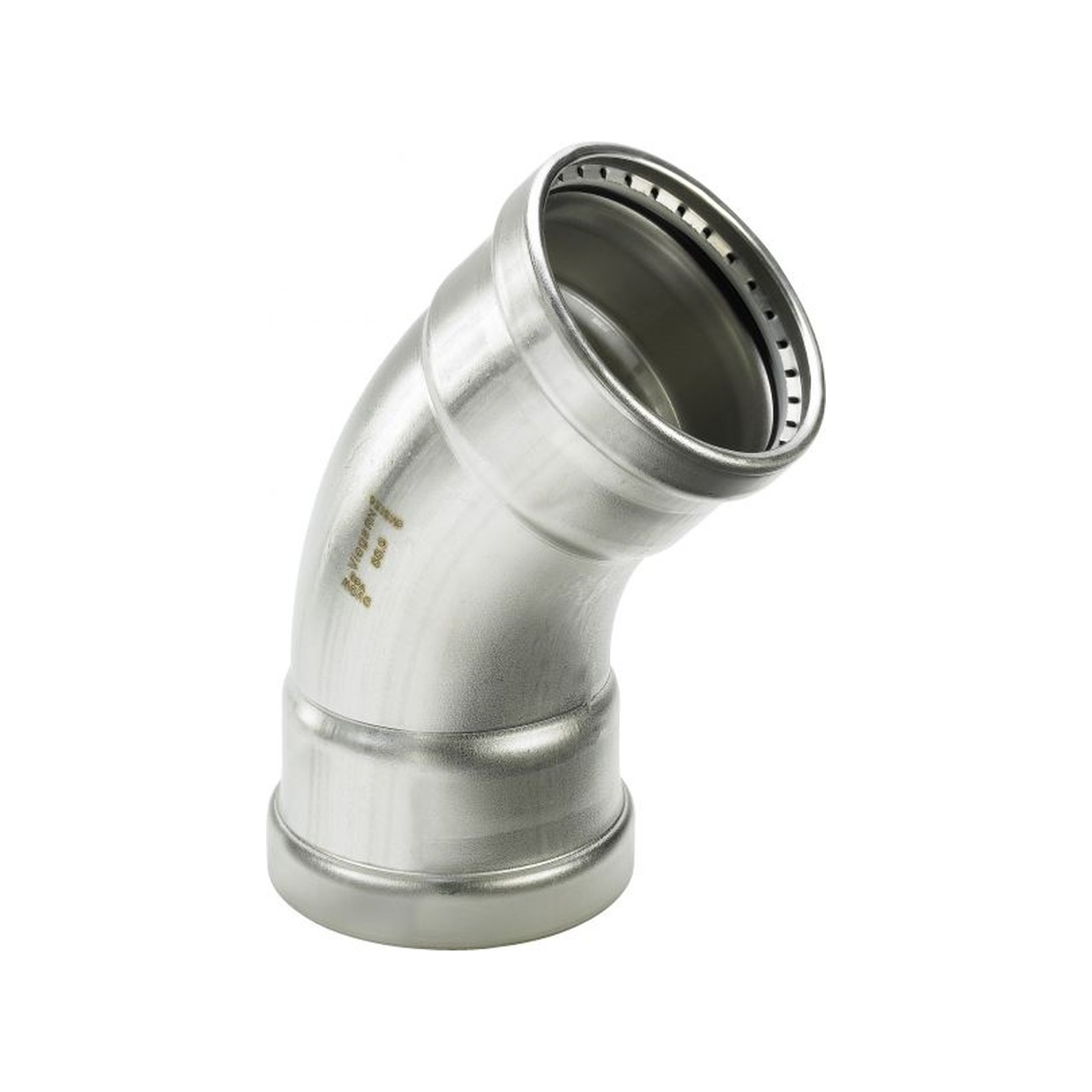 Viega Sanpress Inox XL Bogen 45 Grad 108 mm Edelstahl SC-Contur 482671