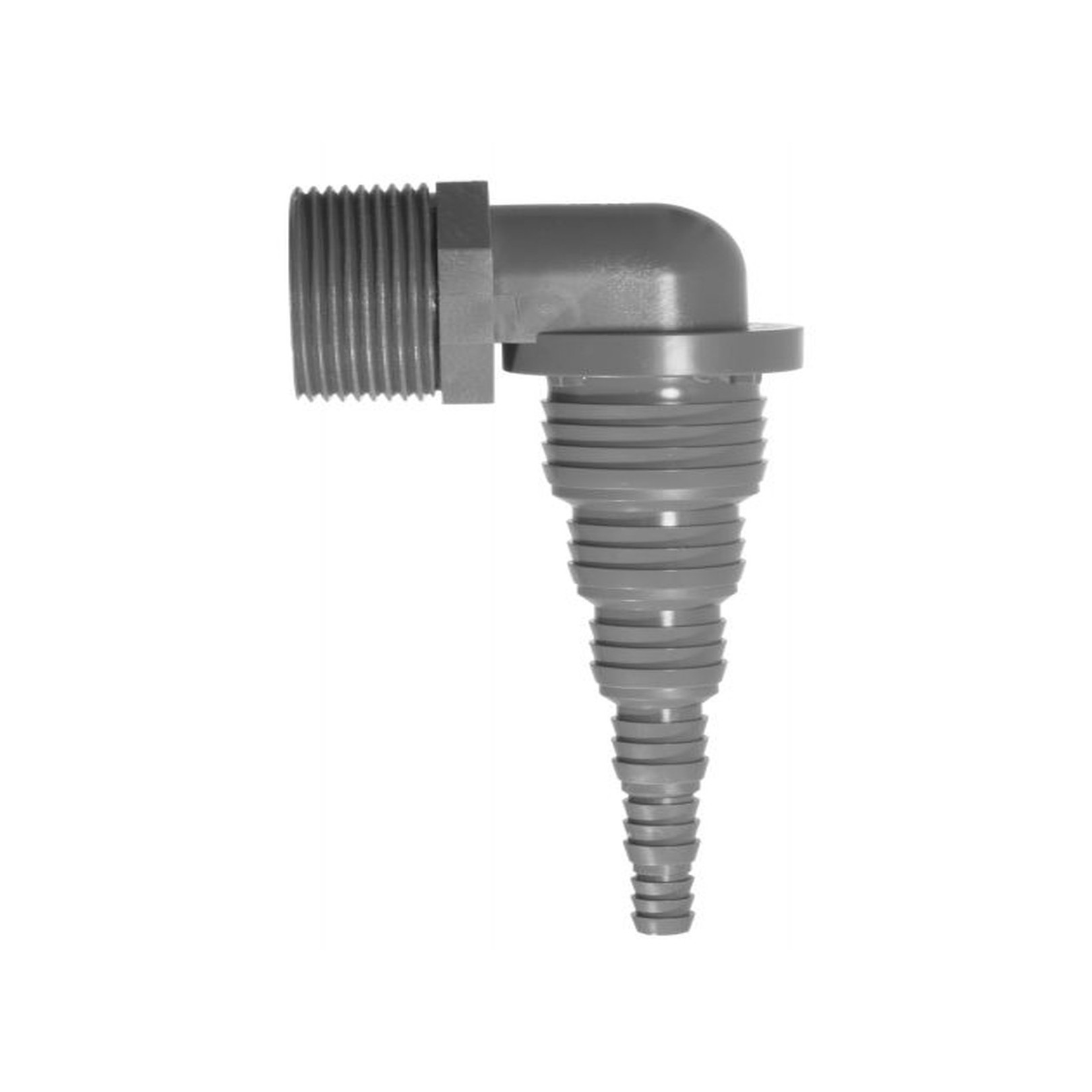 Airfit Pumpenwinkel Universal 1 1/4 Zoll AG x 32-8 mm PVC Polypropylen 90 Grad 50018SW