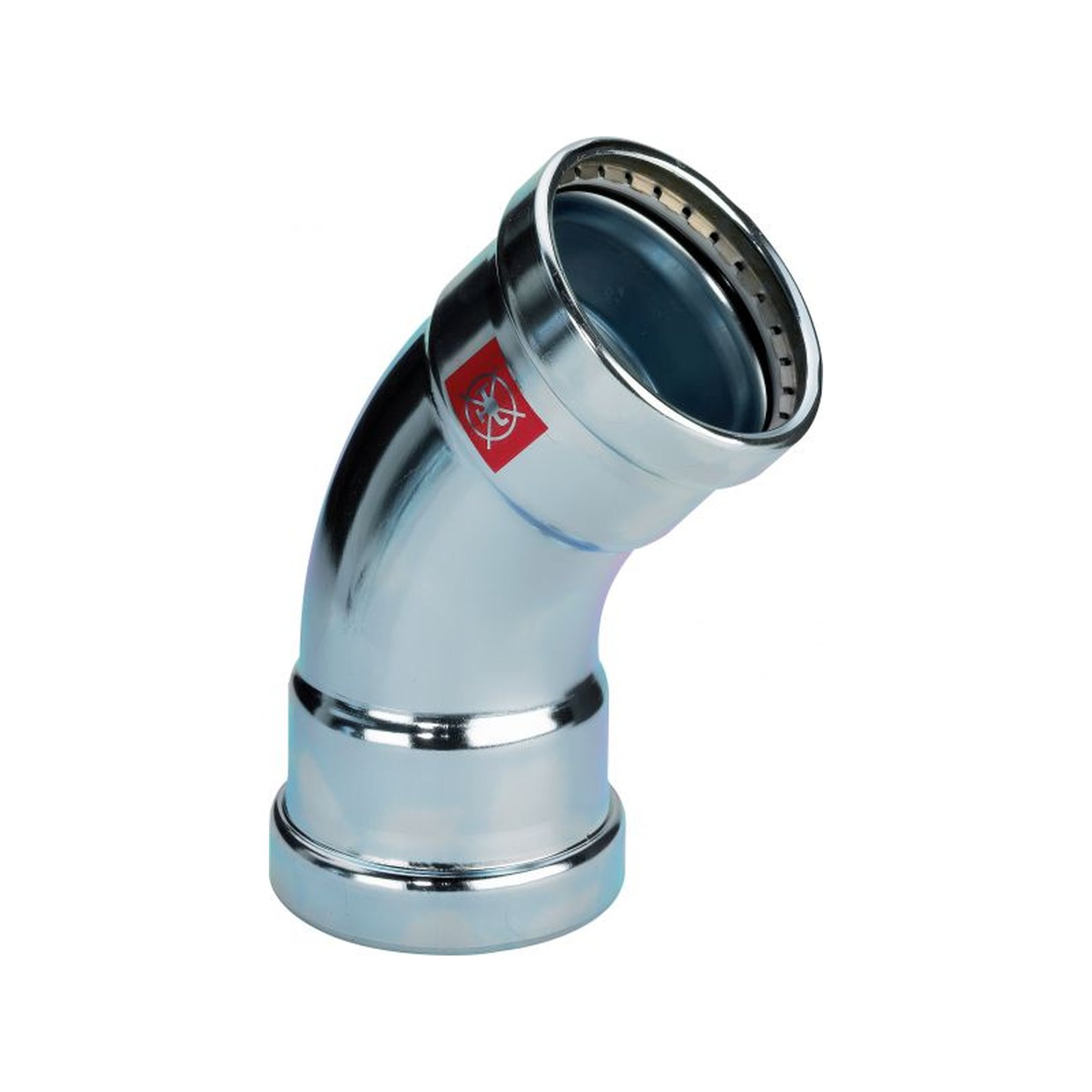 Viega Bogen Prestabo 597634 108 mm 45 Grad Stahl unlegiert SC-Contur Pressfitting EPDM