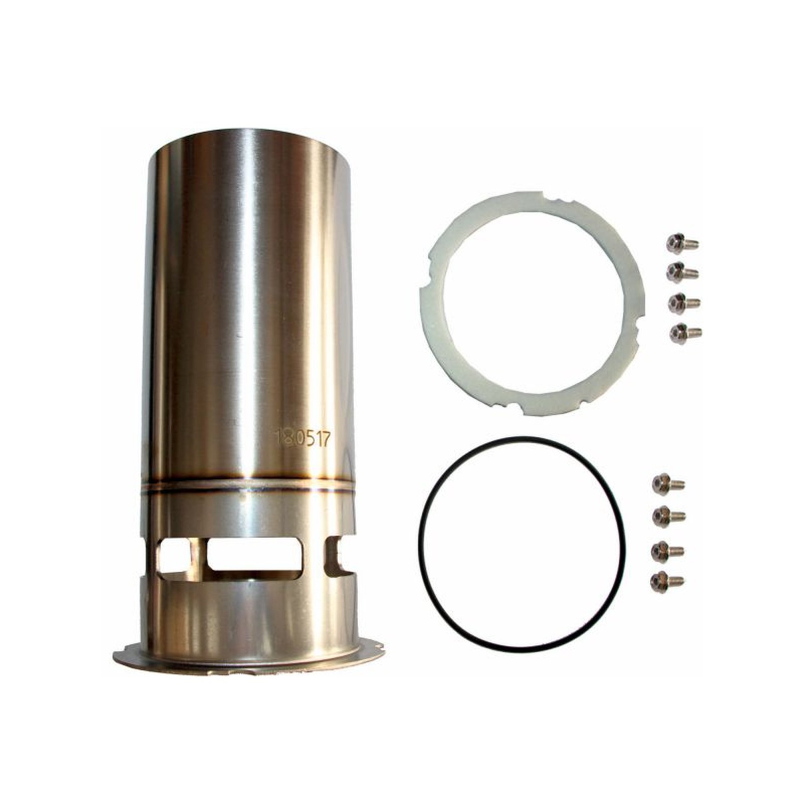 WOLF Flammrohr Edelstahl Set COB-15 Heizkessel Ersatzteil Adapterrohr O-Ring Dichtung 8905660