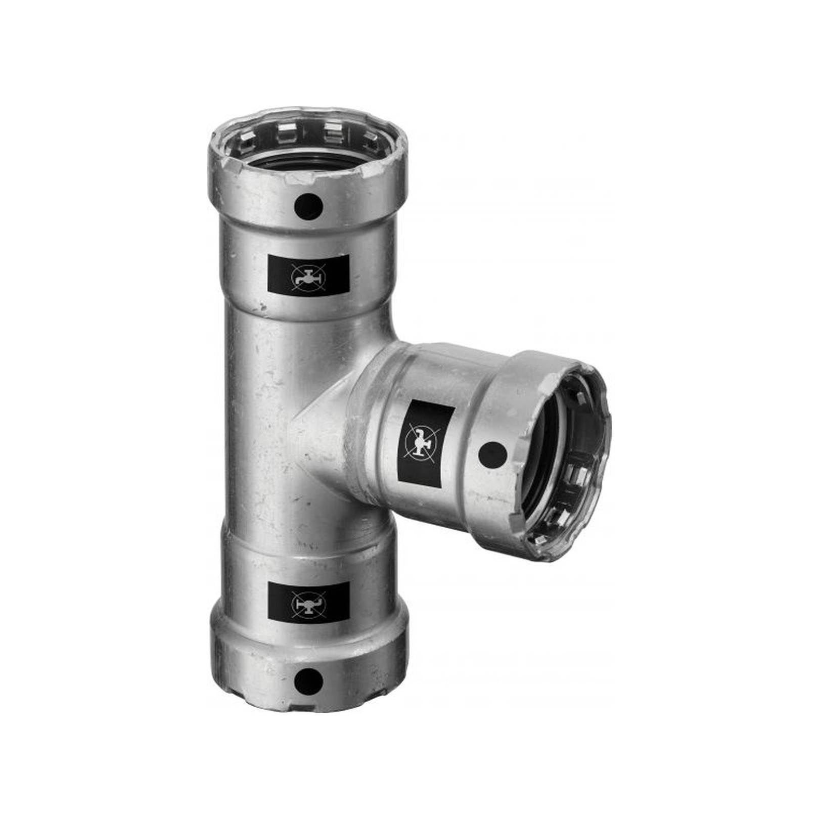 Viega Megapress T-Stück 4218 Stahl Zink-Nickel SC-Contur 695019