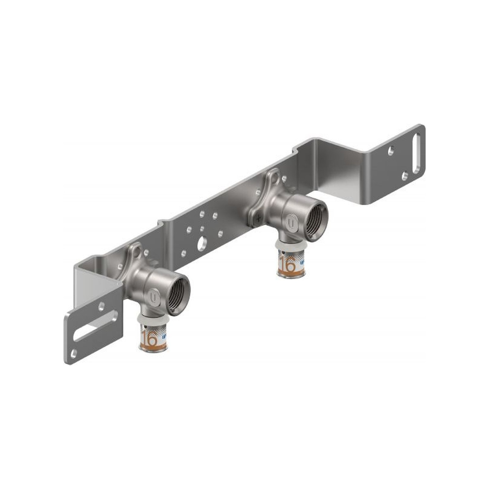 Uponor S-Press PLUS Montageeinheit 16mm DN15 1/2 IG PPSU Messing Edelstahl Sichtfenster 1070662